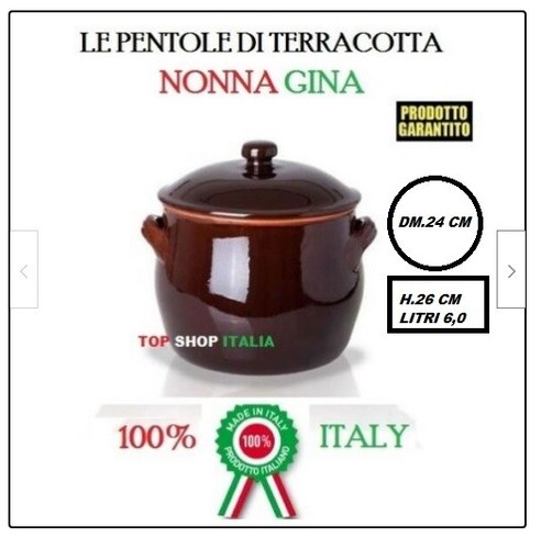 Pentola coperchio creta dm - pentola,