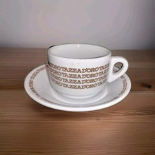 Set 5 Tazza Bar Cappuccino, Thè, Richard Ginori Per Tazza D'oro Roma 80"-Vintage