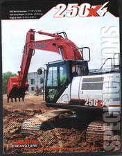 Link-Belt "250X4" Escavatore Idraulico Cingolato Brochure Foglio