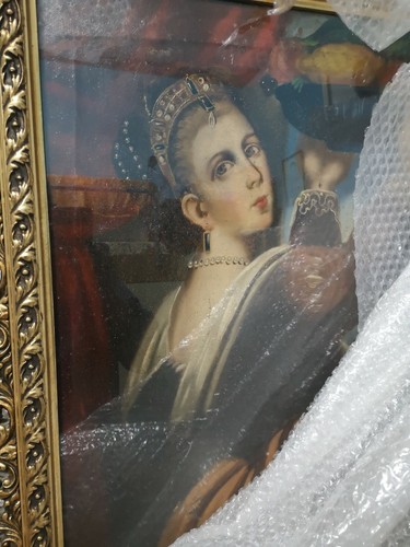 Quadro olio tela tiziano - su,