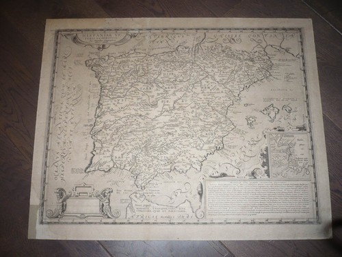 Gravure 19ème carte ortelius - 19ème,
