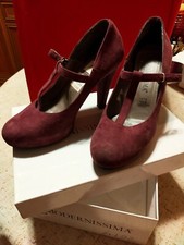 ?? Scarpe Donna Mary Jane Prugna,  elegante  tacco 10  Nr. 37. EU. scatola..!