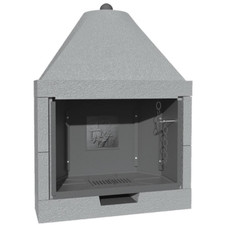 Camino Legna Prefabbricato Ghisa Focolare Aperto M110TGH Riscaldamento 