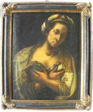 Artista del ‘500 CINQUECENTO SIBILLA antico dipinto su tela in splendida cornice