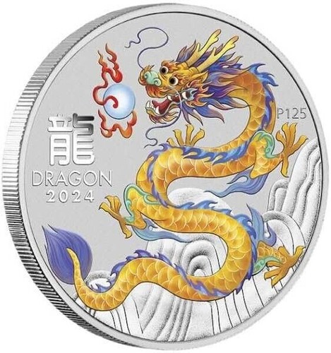 Argento lunar 3 drago - oz,