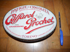 Scatola Latta Caffarel Prochet pastiglie caramelle cioccolata Torino ovale
