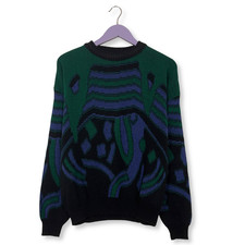 Maglione Vintage verde e viola