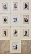 10 stampe D’epoca con Guardie Svizzere Soldati E Costumi Tradizionali