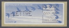 Francia Crouzet LSA-ATM su carta treno uccellino scuro, C001.77468 LETTRE 2,50 **