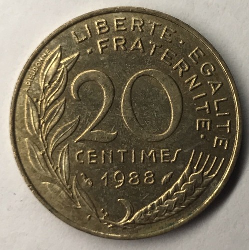 156 moneta francese 20 - moneta,