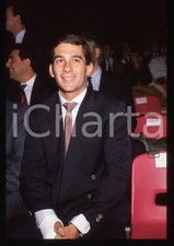 35mm vintage slide*1988 MILANO Ayrton SENNA in platea ai CASCHI D'ORO AUTOSPRINT