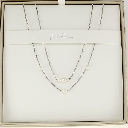 Collana miluna due fili con - collana,