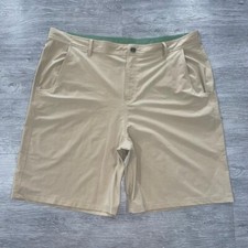 Free Fly Hybrid Corto 9,5” Uomo 40 Beige Tasche Elasticizzato UPF 50+ Logo Golf