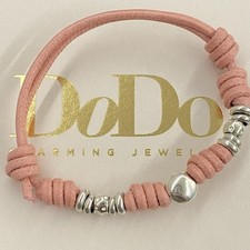 Dodo Pomellato Bracciale Rosa Tenue Nude Pepita Rondelle Granelli Argento