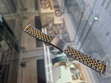 Bracciale Giubileo Originale Rolex Bi Metallo 20mm Acciaio Oro 455 62523H Riappuntato