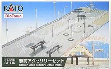 Set accessori stazione ferroviaria scala N 1/150 "Dio Town" disponibili negozi