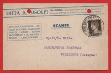 CARTOLINA COMMERCIALE PUBBLICITARIA N°127 DITTA A.GISOLFI SALERNO CASALINGHI