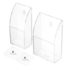 Telecomando Controllo Supporto,Parete Montato 2 Slot Caddy Organizer,Trasparente