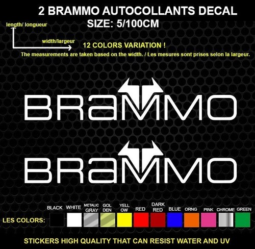 Brammo logo adesivo - 2, vera
