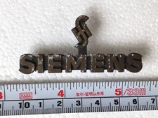SIEMENS Vintage Emblema Metallo Grande Distintivo Industriale Raro Giappone