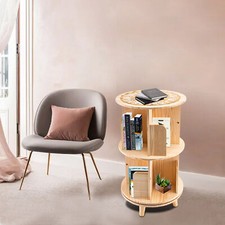 360° Rotatable Bookshelf Wood