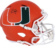 Casco Vinny Testaverde Miami Hurricanes firmato AMP replica alternativa