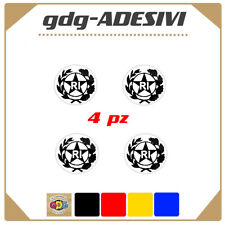 4 adesivi stemma TARGA AUTO MOTO RI Repubblica epoca bollino stella logo timbro