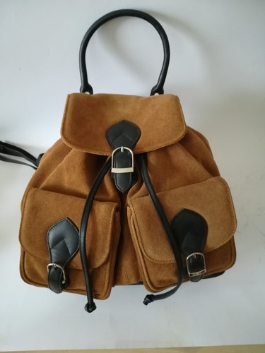 Unisex genuine leather cognac - leather,