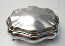 Portagioie antico in argento 800 vintage anni '40 Made in Italy con velluto nero