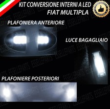 KIT LED INTERNI FIAT MULTIPLA ANTERIORE + POSTERIORE + LUCE BAGAGLIAIO 6000K