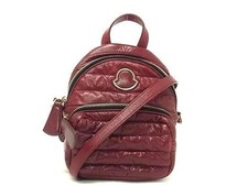 Borsa a tracolla piccola MONCLER Kiria - pelle rossa e nylon, donna, ottima
