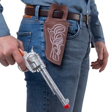 Wicked Brown Cowboy Gun & Holster Wild West Western Cowboy Cowgirl abito elegante