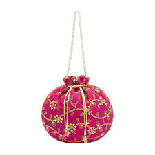 Borsa indiana Potli Rani rosa