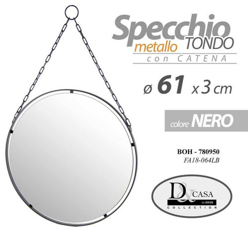 Specchio metallo parete - da,