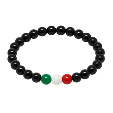 Bracciale ITALIA e Perle Nero