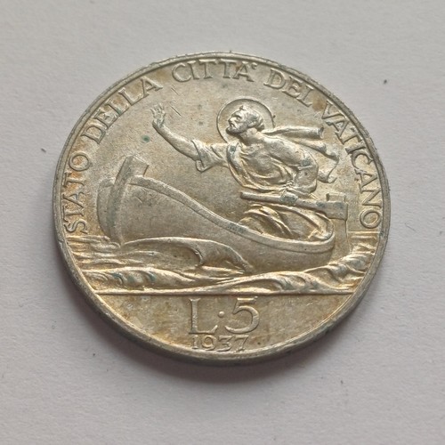 Vaticano lire 1937 silver - vaticano,
