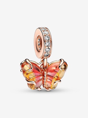 Charm pendente farfalla - farfalla, vetro