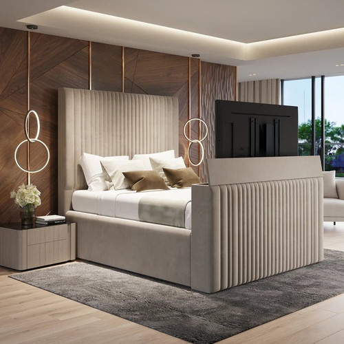 Struttura letto foderata - struttura,
