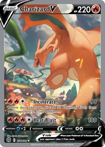 Carte pokémon charizard v - carte,