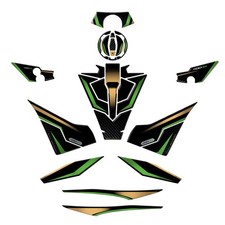 Kit Adesivi 3D Gel Protezioni moto compatibili Kawasaki Ninja 1100 SX SE 2025 