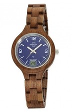 Master Time Radio Orologio Analogico-Digitale Con Legno (Noce) Bracciale