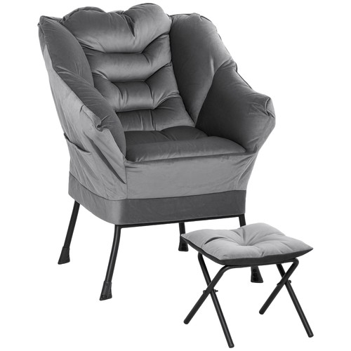 Homcom poltrona moderna - poltrona,