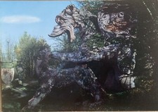 Cartolina Bomarzo Viterbo Parco di Villa Orsini Mostri Sacro Bosco non viaggiata