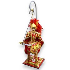 Pupo siciliano, Paladino in ceramica Caltagirone, h 80 cm ca. Linea Carolingia, 