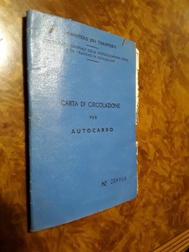 Libretto circolazione e - libretto,