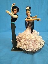 Coppia Bambole Ballerini Flamenco Marin Chiclana Spagna Anni 40/50