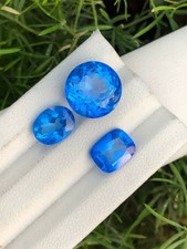 Topazio blu elettrico 16,70 Cts da 12x8 a 9x7x4mm dall'Afghanistan