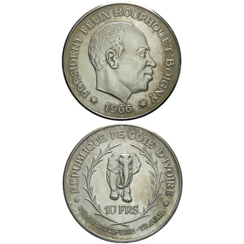 Costa avorio franchi 1966 - costa, d'avorio