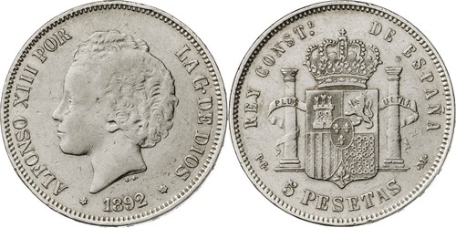 Pesetas alfonso xiii - pesetas,