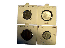 4 monete da 20, 50 Centesimi 1